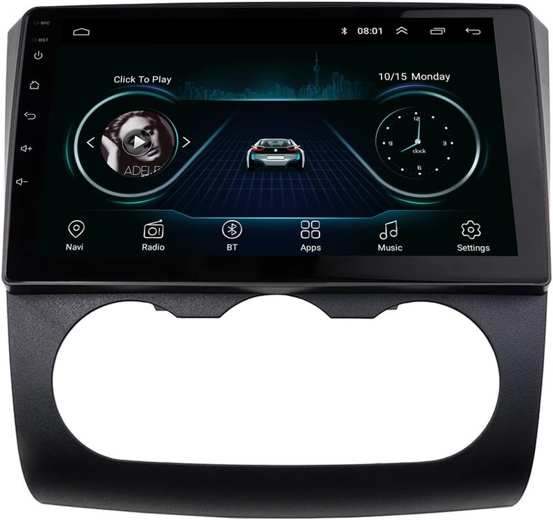 DKMUS Radio Stereo Bezel for Nissan Altima 2006-2012 Dash Installation Mount Trim Kit Fits 9" and Double Din (Manual A/C) - Image 3
